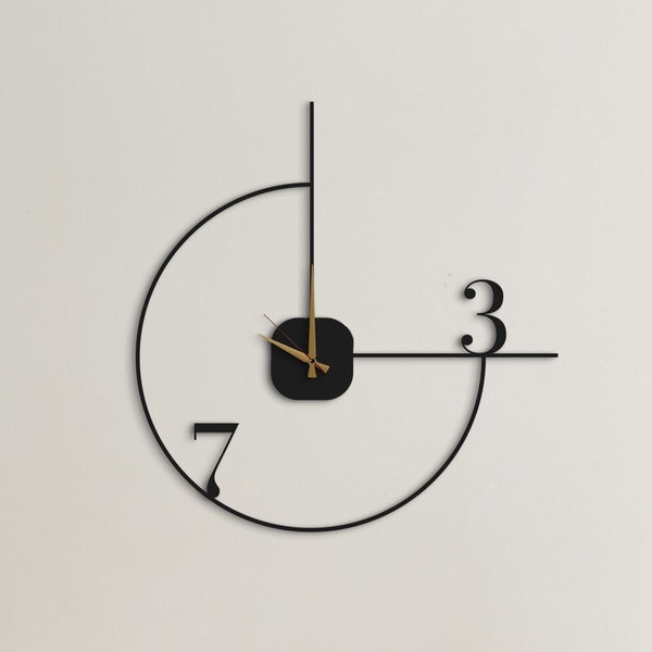 Minimalistische Wanduhr, übergroße stille moderne Wanduhr, einzigartige Wanduhr, Uhr für die Wand, große Wanduhr, Wanduhr, Horloge Murale