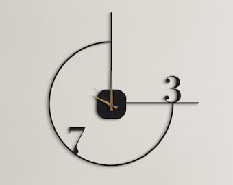 Minimalist Wall Clock, Oversized Silent Modern Wall Clock, Unique Wall Clock, Clock for Wall, Large Wall Clock, Wanduhr, Horloge Murale