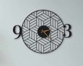 Unique Wall Clock, Minimalist Metal Wall Clock, Modern Metal Wall Clock, Elegant Wall Clock, Wall Clock, Oversized Wall Clock, Metal Art