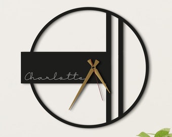 Personalized Metal Clock, Family Name Clock, Wedding gift, Personalized Gift, Personalized Metal Sign, Custom Metal Sign, Christmas gift