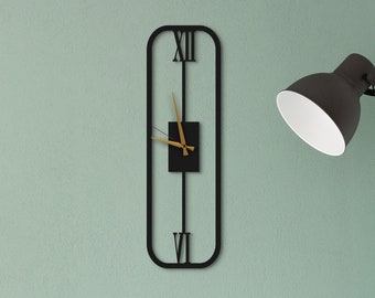 Rectangle wall clock, Minimalist Large Wall Clock, Modern Wall Clock, Contemporary Wall Clock, Unique Wall Clock, wedding gift, Wanduhr
