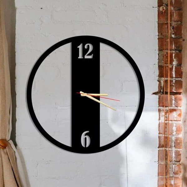 Minimalist Clock, Unique Wall Clock, Metal Wall Clock, Wall clock, Horloge Murale, Modern Wall Clock, Housewarming Gift, Gifts For Him