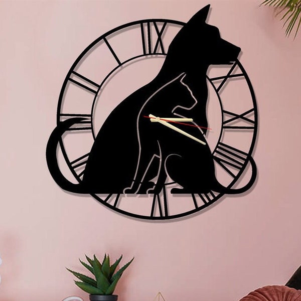 Large Veterinary Clinic Wall Clock, Animal  Metal Wall clock, Wall Clock Vet Clinic, Vet clock, Vet Gift, Veterinary clinic clock, cat, dog