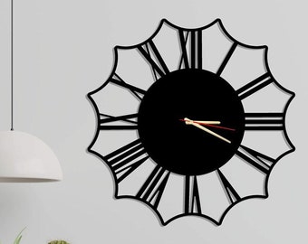 Unique metal geometric wall clock, Home office wall decoration, Perfectly gift for your friend, Wanduhr, Horloge Murale, Housewarming Gift