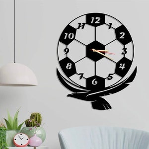 Eagle ball wall clock, Kids football wall clock, boy wall clock, Unique Football Clock, Soccer Lover Clock, Sport Wall Decor, Kids room deco