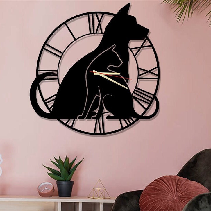 Large Veterinary Clinic Wall Clock, Animal Metal Wall clock, Wall Clock Vet Clinic, Vet clock, Vet Gift, Veterinary clinic clock, cat, dog