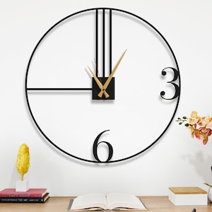 Minimalist Wall Clock, Unique Extra Large Wall Clock, Unique Wall Art, Home Decor for Wall, Extra Large Wall Clock, Oversized Clock, gift