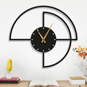 Minimalist Oversized Wall Clock, Modern Large Wall Clock, Unique Wall Clock, Silent Wall Clock, Living Room Clock, Horloge Murale, Wanduhr