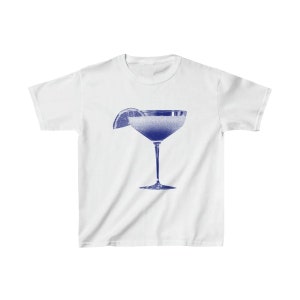 Camiseta de cóctel azul bebé, camiseta de martini, ropa del año 2000, top de moda, camisa retro, camiseta de los años 90, estocolmo blanco estilo y2k imagen 5