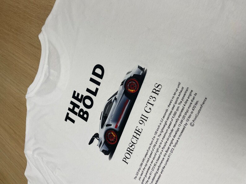 T-shirt esthétique Prsche 911 GT3 RS, sweat-shirt tendance, t-shirt latéral Prsche 911 GT3 RS 2, cadeau pour fan chemise unisexe image 6