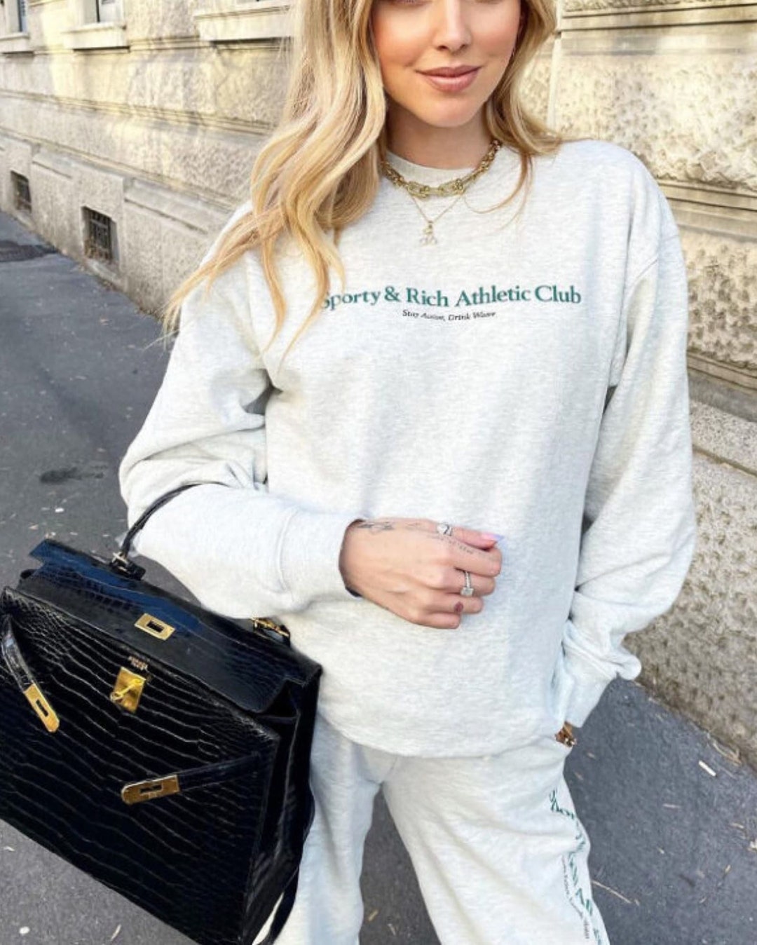 Sporty & Rich Athletic Club Sweatshirt, Sweatshirt With Sport Phrase