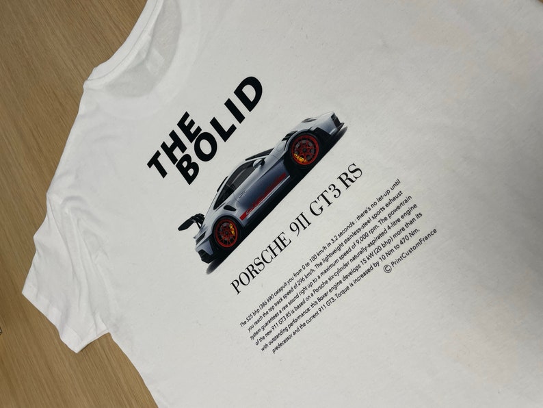 T-shirt esthétique Prsche 911 GT3 RS, sweat-shirt tendance, t-shirt latéral Prsche 911 GT3 RS 2, cadeau pour fan chemise unisexe image 4