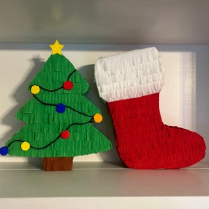 Caja de regalo de Navidad Piñata Color verde y rojo Suministros de fiesta  de Navidad Decoraciones de Navidad