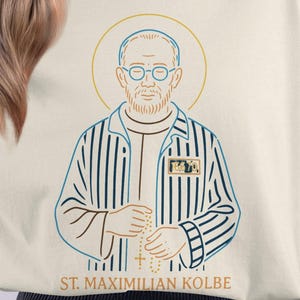 Comfort Colors T-Shirt, St Maximilian Kolbe Graphic, Catholic Saints Apparel, Religious Graphic Tee, Spiritual Clothing