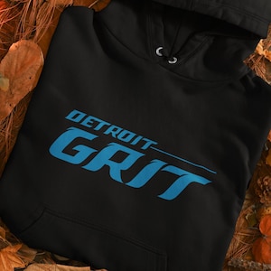 Sudadera con capucha Detroit GRIT, sudadera con capucha de Detroit Football, camiseta de entrenador de Detroit Football GRIT, sudadera con capucha 313, sudadera con capucha de mezcla de algodón