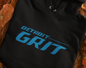 Detroit GRIT Hoodie, Detroit Football Hooded Sweatshirt, Detroit  Football GRIT Coach Shirt, 313 Hoodie, Cotton Blend Hooded Sweatshirt