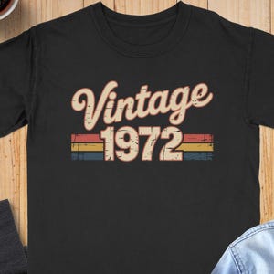 Comfort Colors Vintage 1972 T-Shirt, Birthday Gift, Retro Style, Perfect 1972 Born, Classic Design