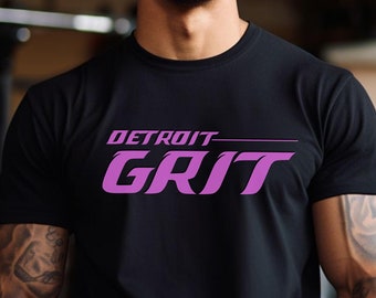 Camiseta Detroit Football Edição Limitada Outubro Rosa Grit, 313, Camiseta Unissex de Algodão com Gola Redonda para Conscientização do Câncer de Mama, Mais Vendida