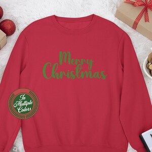 Merry Christmas Crewneck Sweatshirt, Simple Great Looking Design, Christmas Gift, Christmas Sweater, Unisex Heavy Blend™ Crewneck Sweatshirt