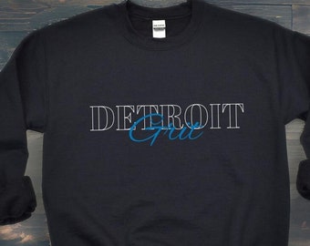 Detroit GRIT Sweatshirt, Detroit Football Sweatshirt, Unisex Crewneck Sweatshirt, Football Gift, Unisex Gildan 18000 Sweatshirt
