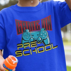 Preschool Game On Tee, Tee Shirt back to Preschool, Back to School T-Shirt, First Day of School Shirt, Kids Gamer Tee, Heavy Cotton™ Tee