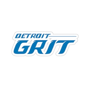 Detroit GRIT Sticker, Sizes: 3X3 4X4 or 6X6, Detroit Football Team Decal, Coach, Michigan Football, Kiss-Cut Stickers (not-waterproof)