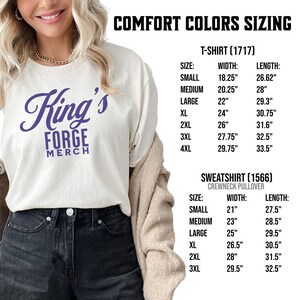 Comfort Colors Sizing Chart Shirt and Sweatshirt Size Guide, Accurate Clothing Measurements, Fashion Fit Guide for Comfort Brand
