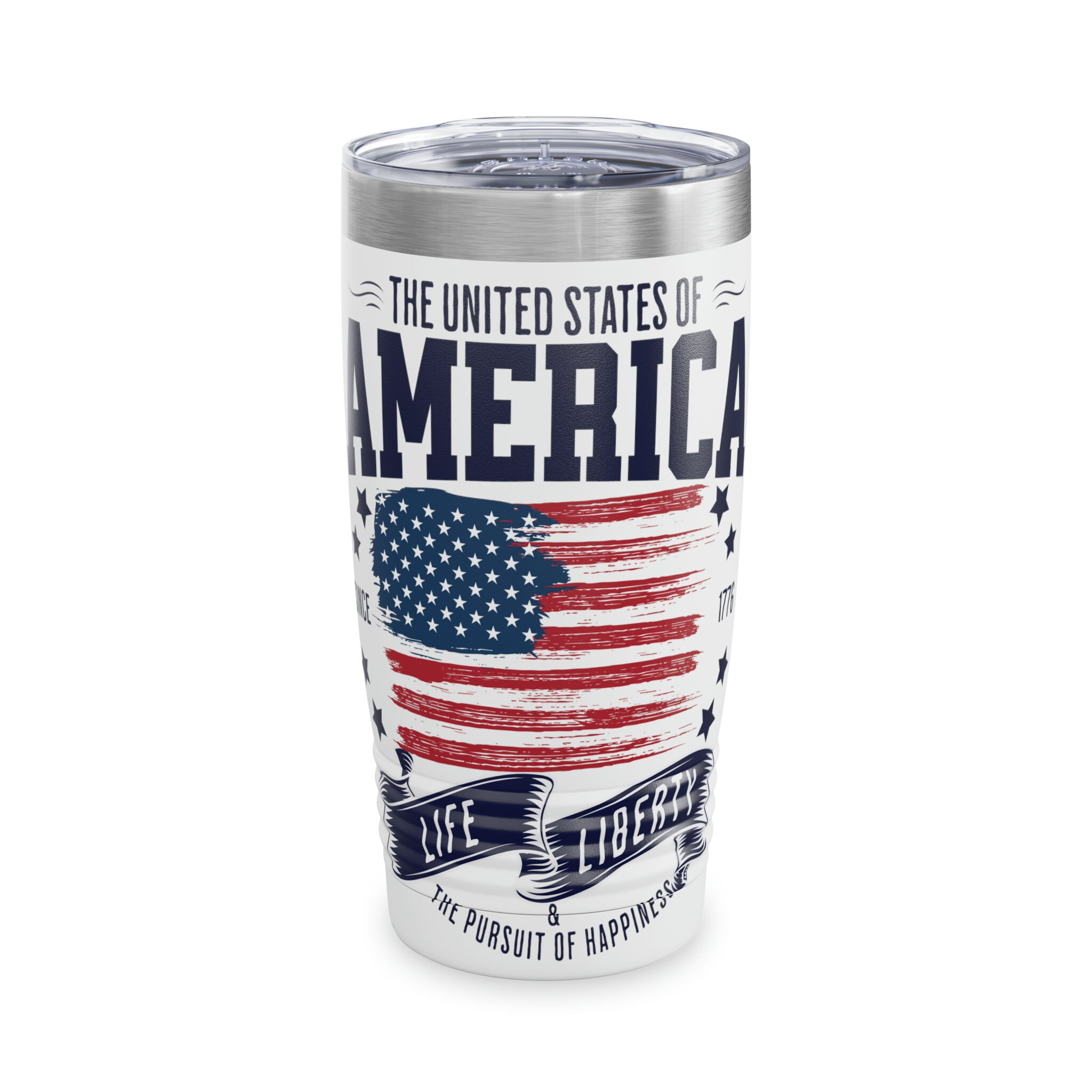 1pc 20oz Stainless Steel Patriotic Coffee Tumbler for Men - Perfect Gift  for Fishing Lovers - Vacuum Insulated Travel Mug with Fishing Flag Design -  I