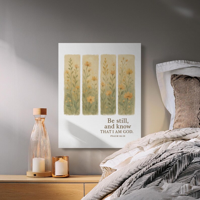 Scripture Wall Art, Psalm 46:10 Poster, Be Still and Know Art Print ...