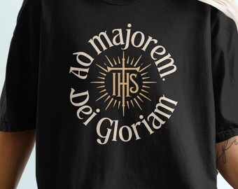 Ad Majorem Dei Gloriam Catholic T-Shirt, RCIA OCIA Confirmation Gift Tee, Inspirational Faith Shirt, Religious Apparel