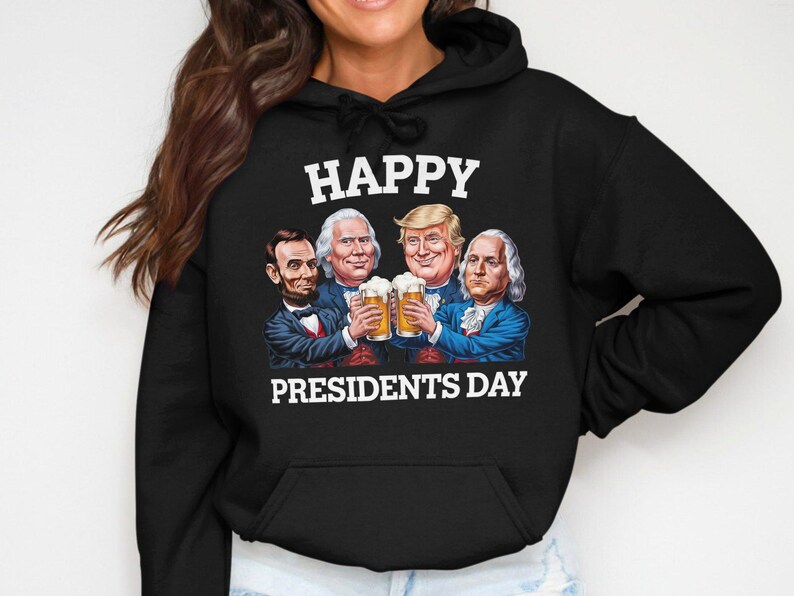 Trump Presidents Day Sweatshirt or T-Shirt, American Pride Patriotic Shirt, USA Flag Hoodie Patriotic Wear, Love of America Tee Shirt image 7