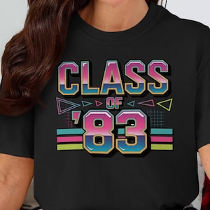 Comfort Colors Class of &#39;83 T-Shirt, Retro 1980s Style Graphics, Perfect for Reunions, Nostalgic School Pride