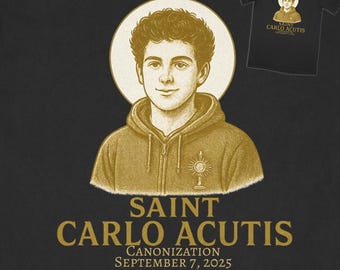 Comfort Colors, Saint Carlo Acutis T-Shirt, Catholic Gifts, Canonization Shirt, Catholic Identity T-Shirt, Catholic Event Shirt, Modern