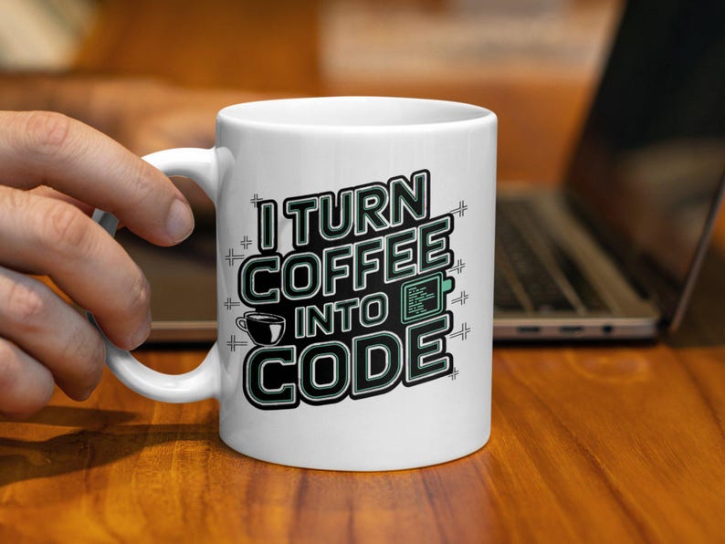 I Turn Coffee Into Code Mug, Geeky Coffee Mug, Programmer Gift Mug ...