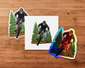 Parete in vinile rotto 3D Mountain Bike