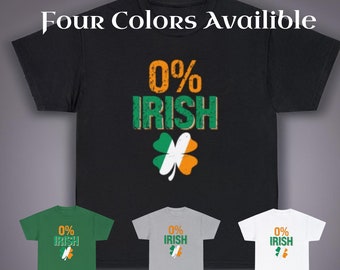 0% アイルランドTシャツ、セントパトリックスデーTシャツ、セントパトリックスアイリッシュユニセックスヘビーコットンTシャツ、シャムロック、グリーンホワイトオレンジTシャツ