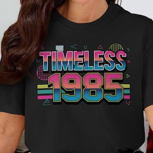 Comfort Colors Timeless 1985 T-Shirt, Class Reunion Tees, 80s Style Graphic, Retro Class Year Shirt, Nostalgic School Pride Tee