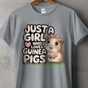 Nur ein Mädchen, das Meerschweinchen T-Shirt für Kinder Teenager Frauen liebt Süßes Meerschweinchen-Liebhaber-Shirt, Mädchen und Damen Meerschweinchen-T-Shirt