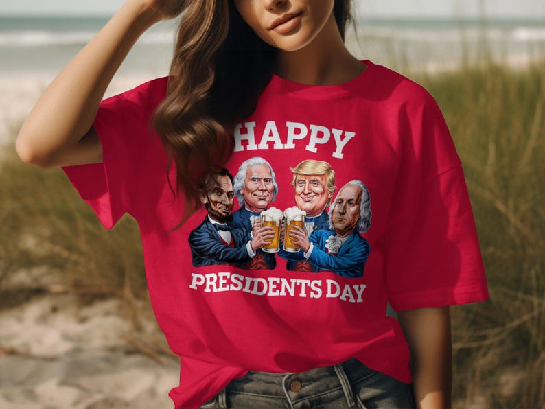 Trump Presidents Day Sweatshirt or T-Shirt, American Pride Patriotic Shirt, USA Flag Hoodie Patriotic Wear, Love of America Tee Shirt image 5