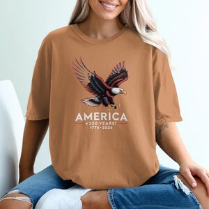 Patriotic Eagle T-Shirt, 250 Years Anniversary Shirt, America 1776-2026 Tee, Independence Day Apparel, USA Pride Clothing