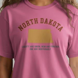 Comfort Colors North Dakota T-Shirt: Vintage State Pride Graphic Tee