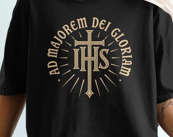 Catholic Faith T-Shirt, RCIA OCIA Confirmation Gift, Catholic Shirt, Ad Majorem Dei Gloriam, Catholic Apparel, Religious Gift