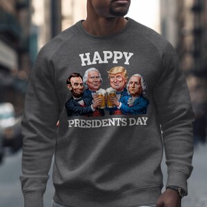 Trump Presidents Day Sweatshirt or T-Shirt, American Pride Patriotic Shirt, USA Flag Hoodie Patriotic Wear, Love of America Tee Shirt image 9