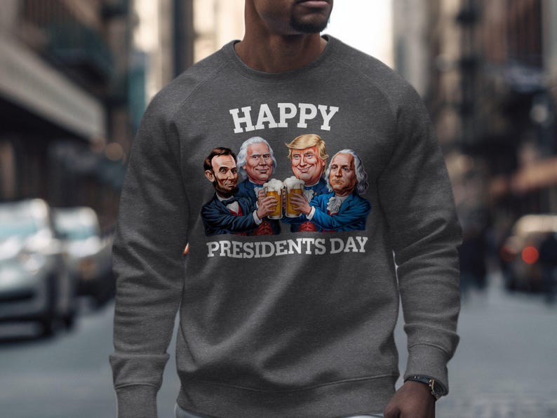 Trump Presidents Day Sweatshirt or T-Shirt, American Pride Patriotic Shirt, USA Flag Hoodie Patriotic Wear, Love of America Tee Shirt image 9