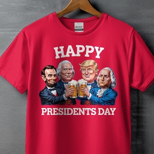 Trump Presidents Day Sweatshirt or T-Shirt, American Pride Patriotic Shirt, USA Flag Hoodie Patriotic Wear, Love of America Tee Shirt image 1