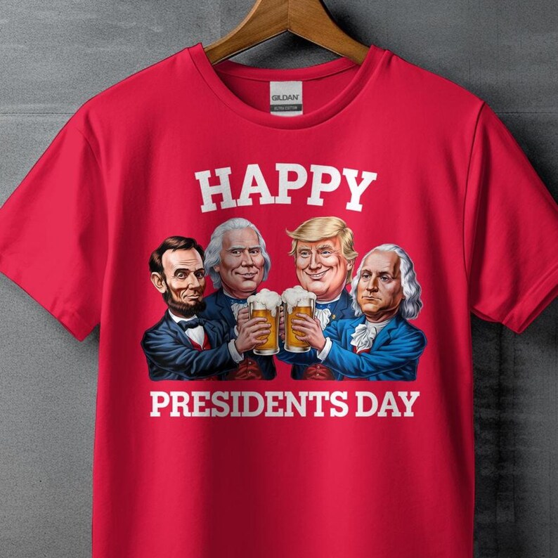 Trump Presidents Day Sweatshirt or T-Shirt, American Pride Patriotic Shirt, USA Flag Hoodie Patriotic Wear, Love of America Tee Shirt image 1