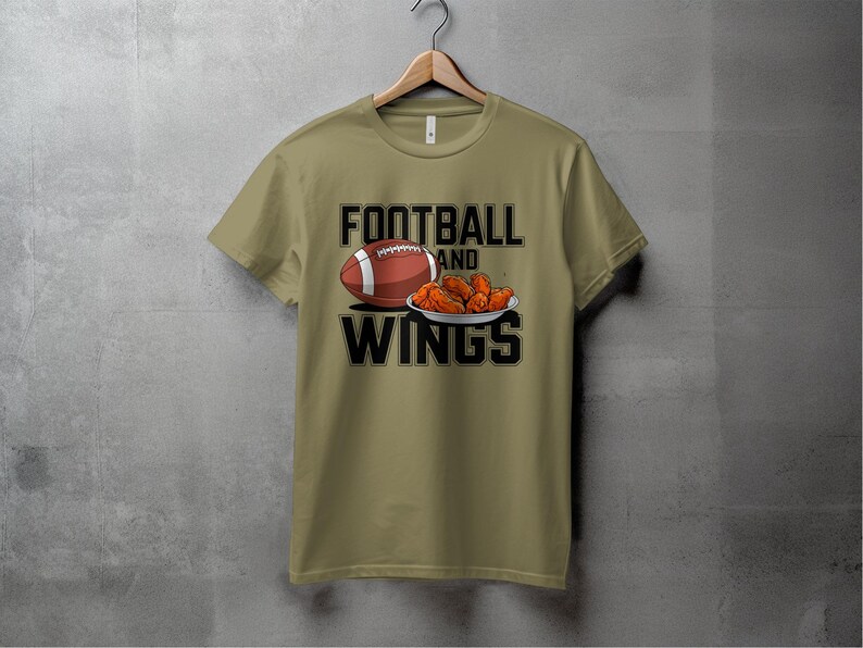 Football and Wings Hoodie or Tee Shirt, Sports Lovers Gift , Perfect