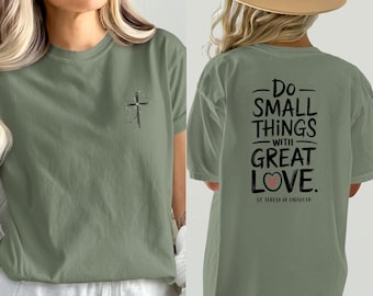 Mother Theresa Sweatshirt, Saint Theresa of Calcutta Sweatshirt, Catholic Apparel, Spiritual Gift, Trendy Cross Graphic, Christian Clothing