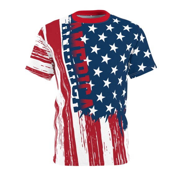 USA T Shirt America Flag AOP All Over Print Patriotic 4th of July
