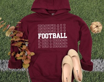 Football Hoodie, Unisex Football Sweatshirt, Football Season Top, Sweatshirt with Hood, Retro graphic, Unisex Heavy Blend™ Hooded Sweatshirt